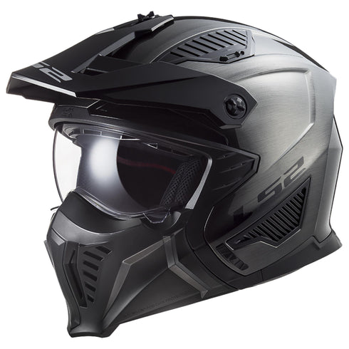 CASCO LS2 MODULAR DRIFTER JEANS TITANIUM - OF606